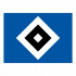 HSV_Standard_Logo_b Logo des Hamburger SV, ein blaues Quadrat mit einem stilisierten weißen und schwarzen Diamanten im Zentrum.