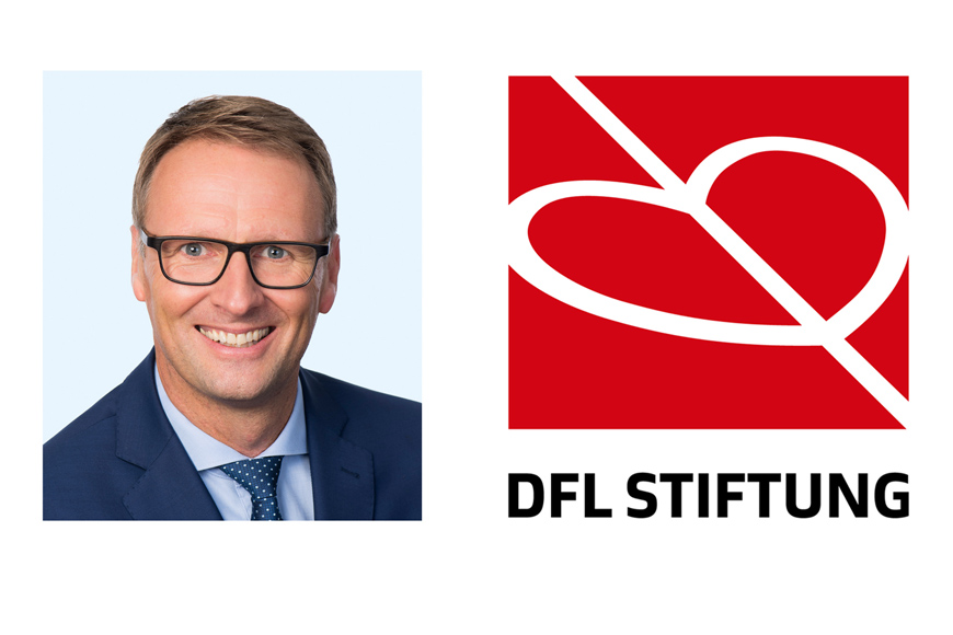 Foto von Stefan Kiefer und Logo von der Bundesliga Stiftung