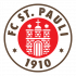 Logo FC St. Pauli Zwei Männer in Anzug posieren vor einem Werbebanner mit dem Logo der "Deutsche Sporthilfe" und dem Schriftzug "NACHWUCHSELITE FÖRDERUNG".