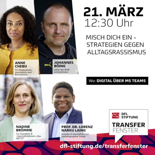 Transferfenster Ankündigung "Misch Dich ein" Grafik mit Informationen zum Transferfenster am 21.03.2023